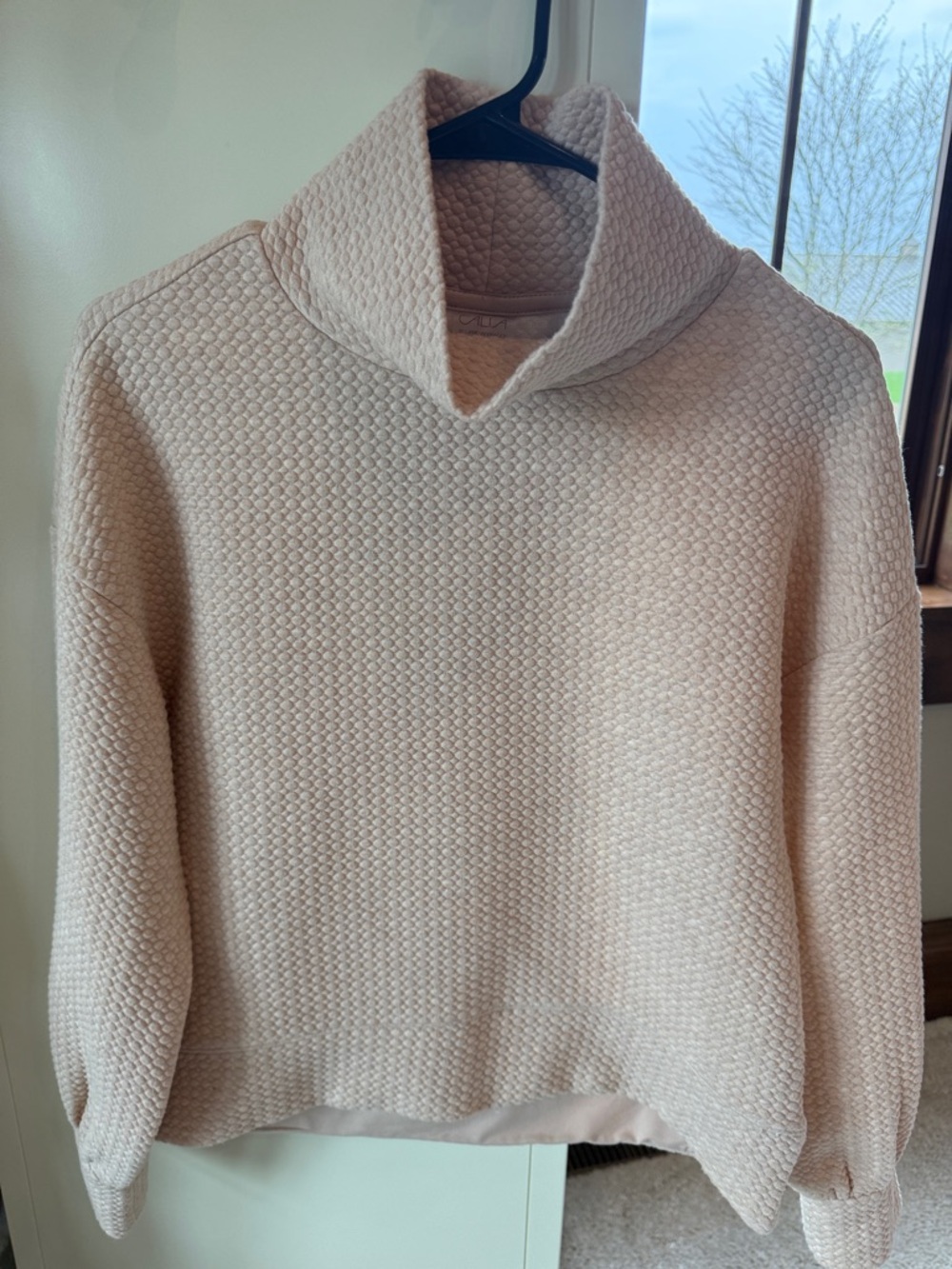 CALIA by Carrie Underwood Cream Textured Turtleneck Sweater